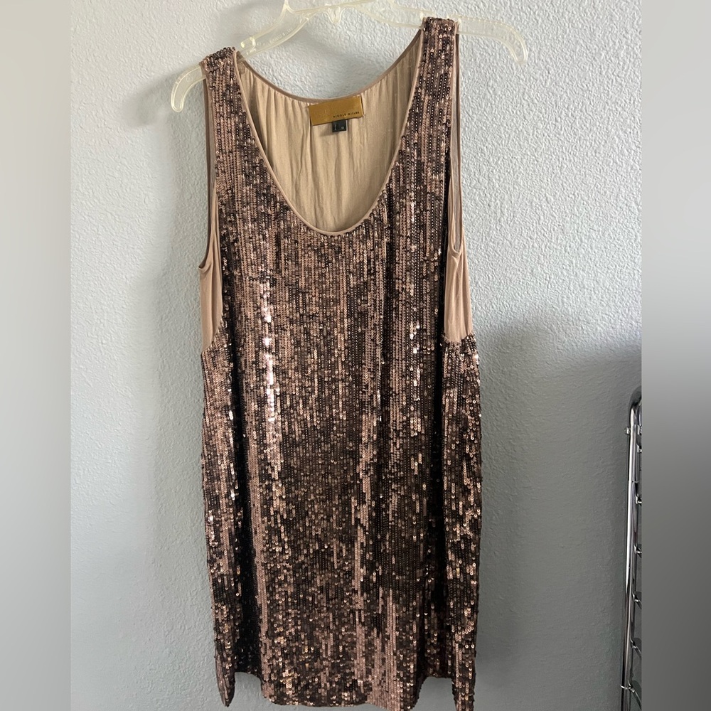 Sequin, mini, rose gold, size 12